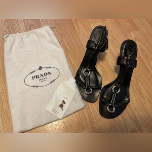 Prada Leather Bondage Heels size 10